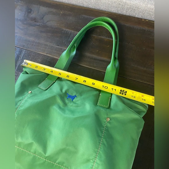 J.CREW Green nylon tote with leather handles 💚 - Picture 3 of 7